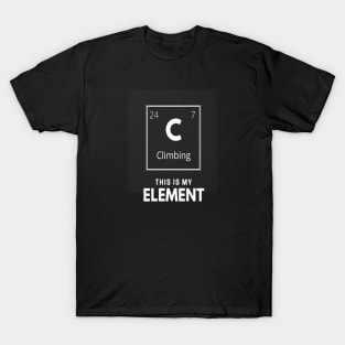 Funny chemical element climbing design T-Shirt